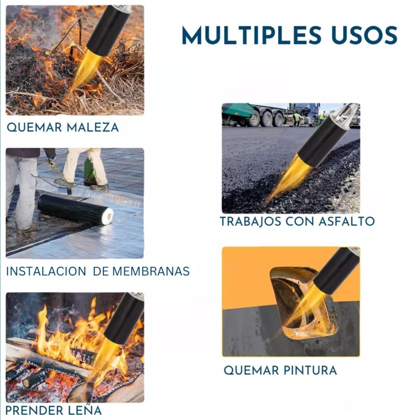 Manillar Soplete Turbo Membra Asfáltica Con Gatillo y Chispero-5