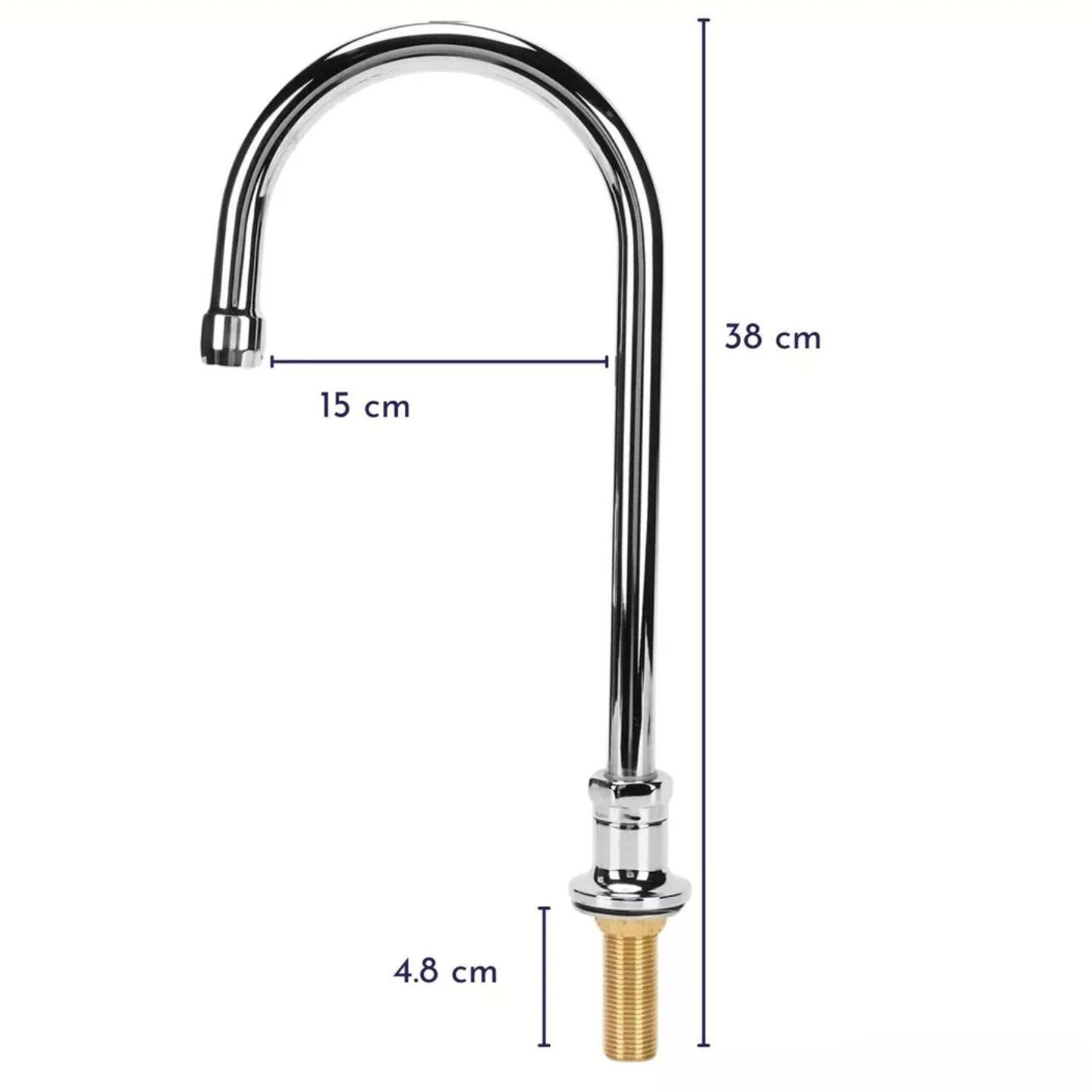 Llave Cuello Cisne Giratorio 1/2 Pulgada Con Fijaciones Taumm-3
