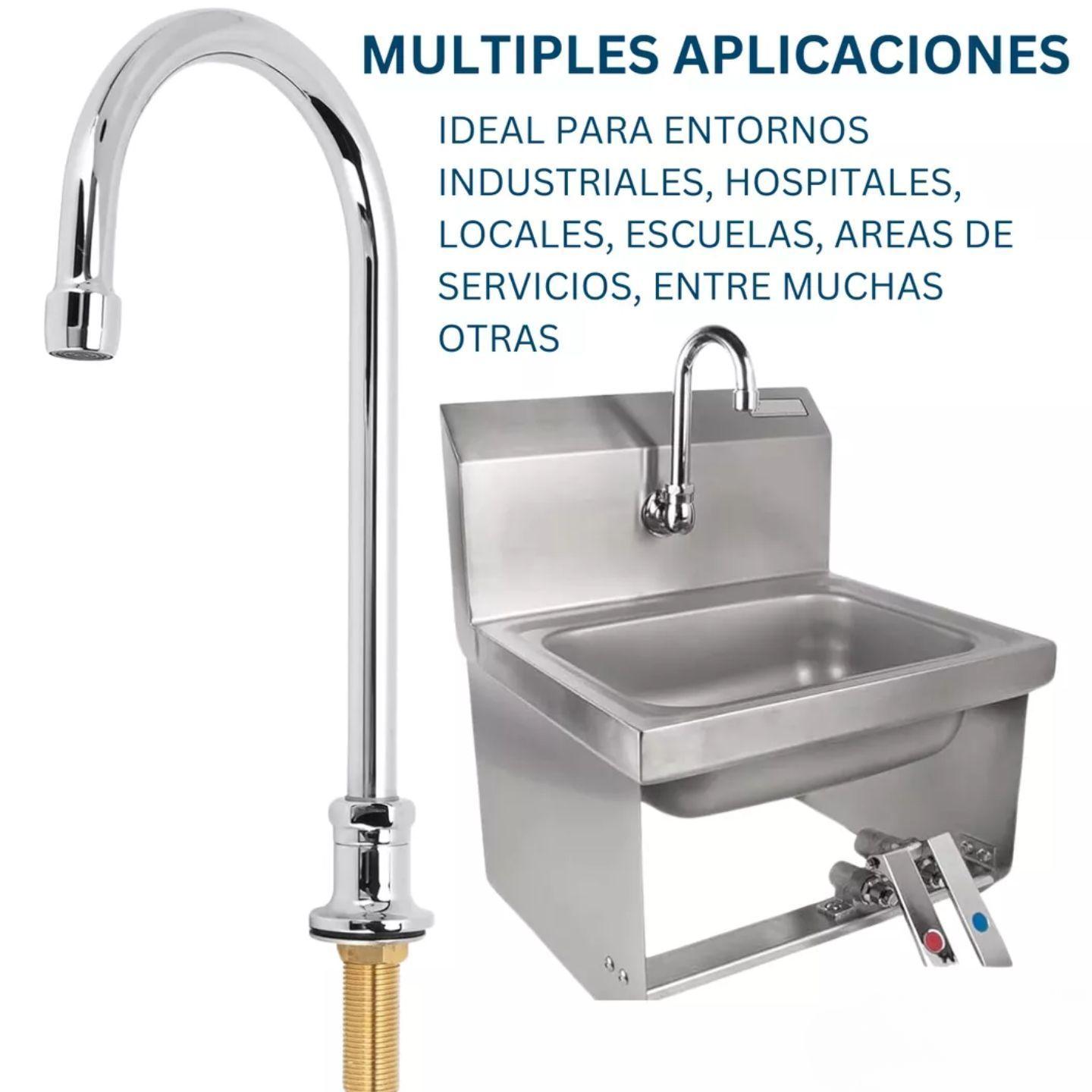 Llave Cuello Cisne Giratorio 1/2 Pulgada Con Fijaciones Taumm-5