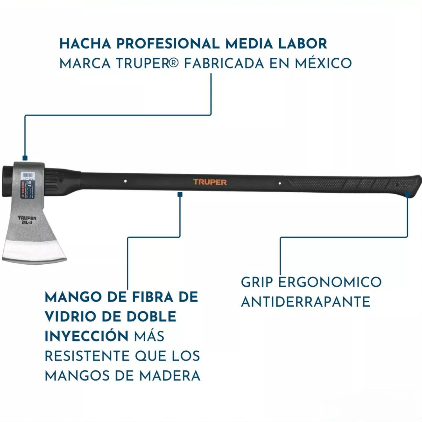 Hacha De Mano Leñadora 4 Libras Truper-3