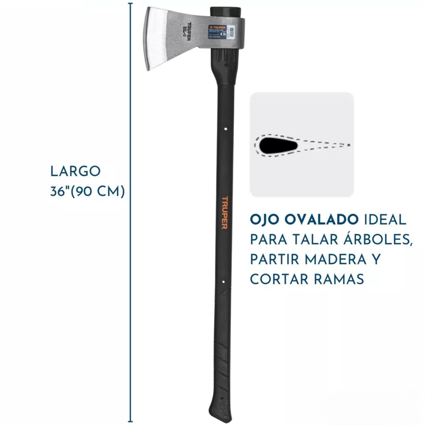 Hacha De Mano Leñadora 4 Libras Truper-4
