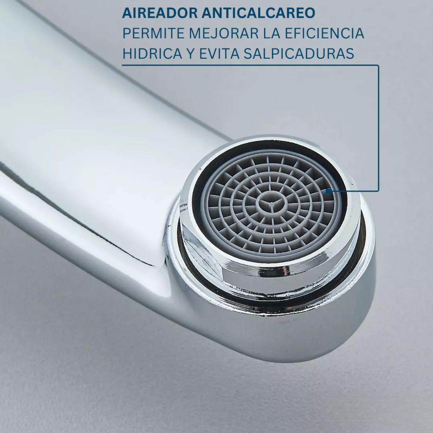 Llave Monomando Lavamanos Metálica Con Accesorios Ferretools-4