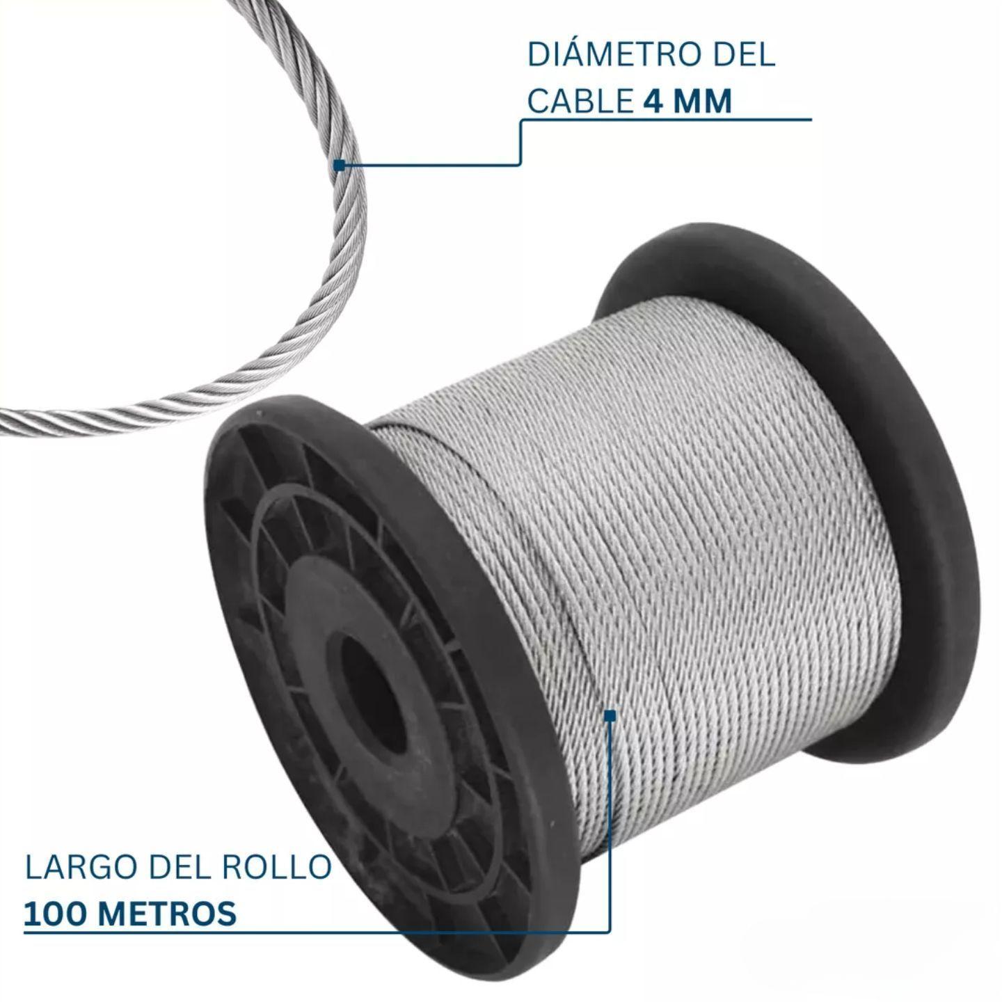 Piola De Acero Galvanizado 4 Mm 100 Metros Dicas-3