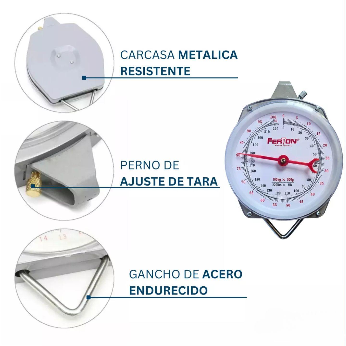 Balanza Colgante Tipo Reloj 100 Kg Ferton-3