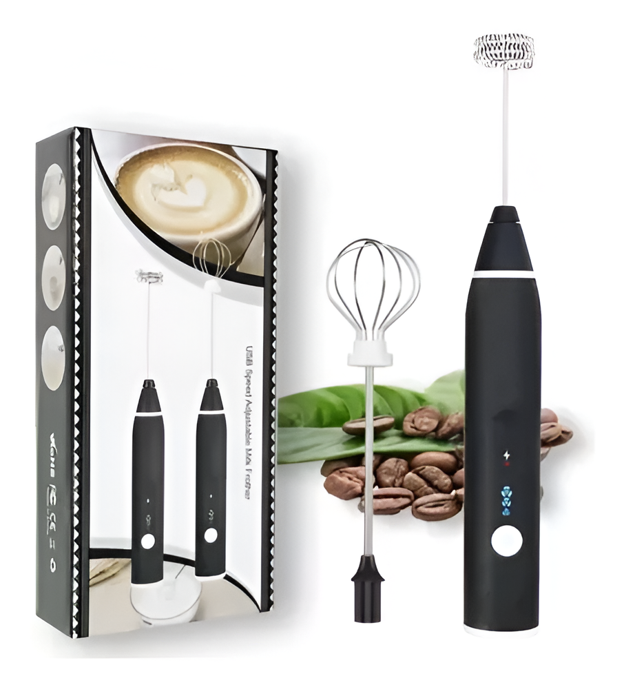 Batidor Inalámbrico Eléctrico Espumador Recargable Cocina-0