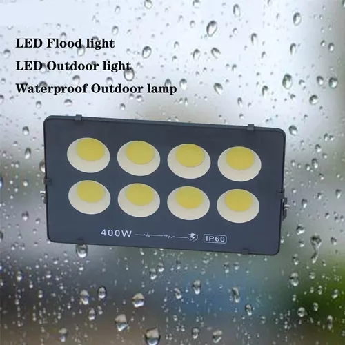 Foco 400w Resististe A La Lluvia Led Blanco Frio Con Soporte-6