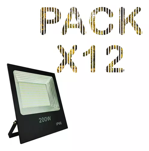 Pack X12 200w Proyector Led Exterior Reflector Ip66 Canchas-1