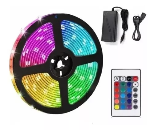 Tira Cinta Led 5050 Luces Rgb Alta Calidad 5m Control-0
