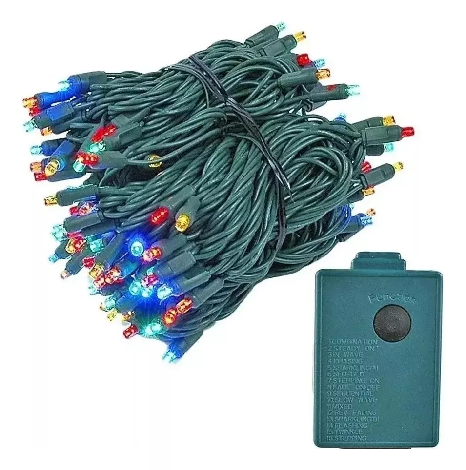 Luces Navidad Corriente Guirnalda 10 Mts 100 Led Multicolor-0