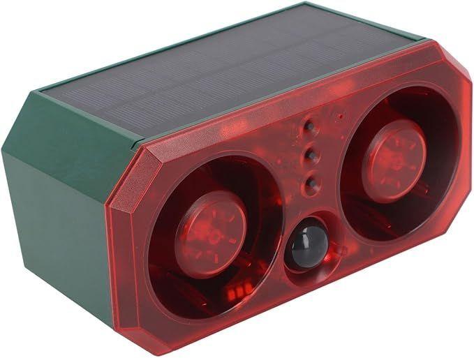 Alarma Alerta De Luz Y Sonido Solar Con Sensor De Movimiento-4