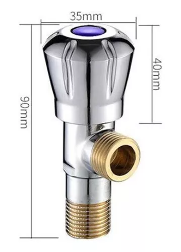 Grifo De Acero Inoxidable, Llave De Paso 1/2, Baño Ducha Wc-4