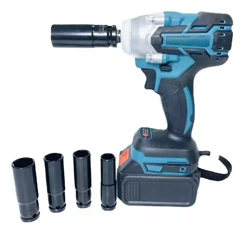 Llave Impacto Inalambrico 2 Baterias Brocas Desatornillador-3