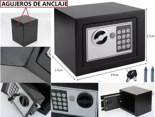 Caja Fuerte Caja Seguridad Digital Para Anclar A La Pared-2