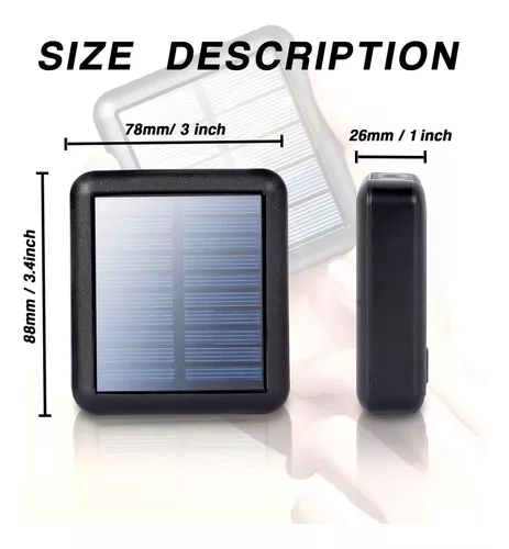 Cargador Portátil Banco De Energía Solar 4 En 1 R19 2.1a Irm Color Negro-2
