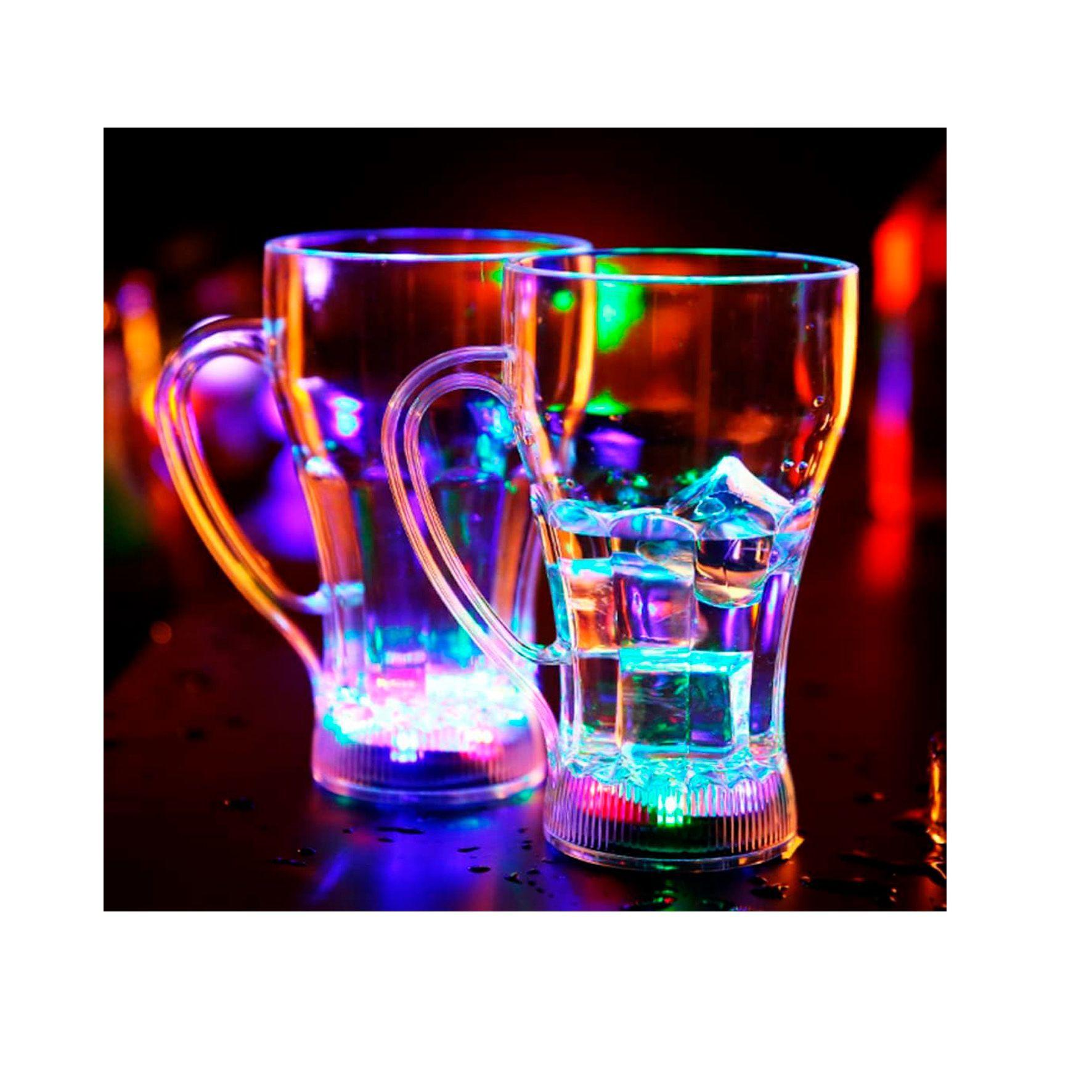 Vaso Luminosos Led Tazón Copete Luces Colores Cotillon-2