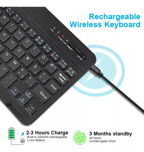 Mini Teclado Slim Inalámbrico Bluetooth Telefono Tablet Pc-5