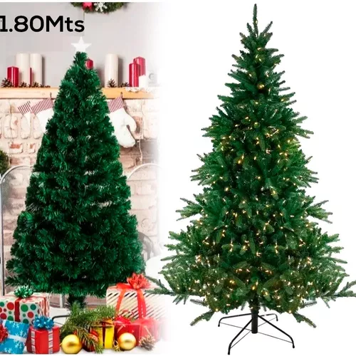 Árbol De Navidad 1.80 Pascua Verde Con Base Armado Facil-3