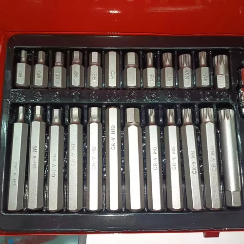 Juego De Dado 40 Piezas Y Puntas Torx T20 A T55 De Allen-3