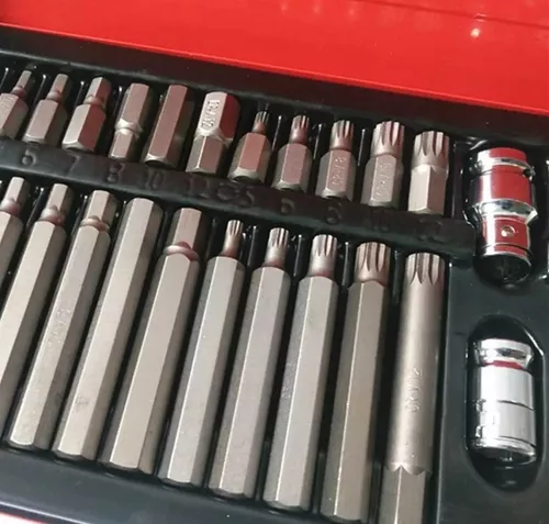 Juego De Dado 40 Piezas Y Puntas Torx T20 A T55 De Allen-5