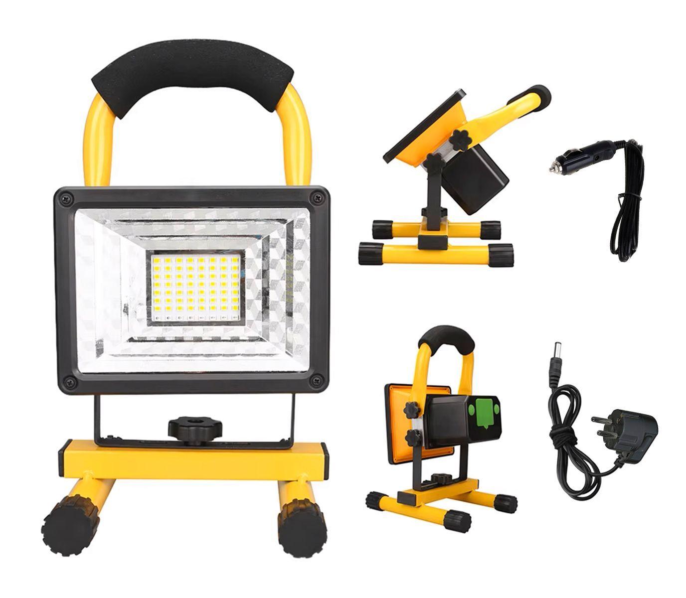 Foco Led De Trabajo 100w Portátil Recargable 12v/220v-0