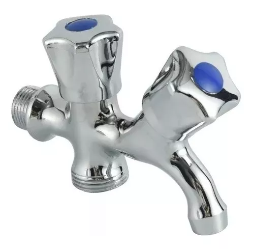 Llave Doble Lavadora Y Lavadero 2 Salidas De 1/2-2