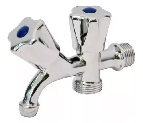 Llave Doble Lavadora Y Lavadero 2 Salidas De 1/2-3