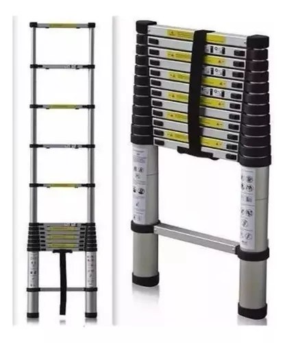 Escalera Retráctil 3.2 Mts Resistente Telescopica-3