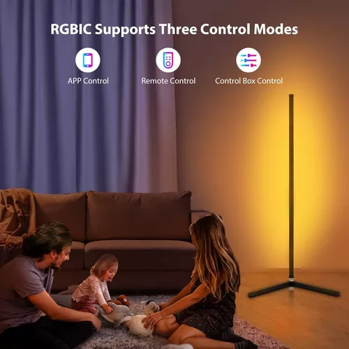 Lampara De Esquina Pie Usb Luces Led Rgb Ambiente-4