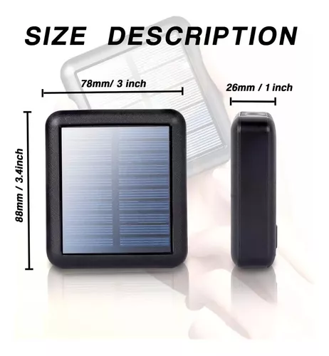 Bateria Portatil Externa 20.000 Mah 2 Usb Solar Powerbank-2