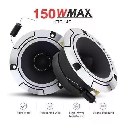 Kit Par Tweeter Optimizador Sonido 150wmax 10cm Aluminio Color Plateado-3