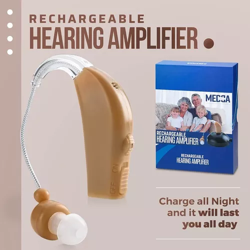 Audifono Amplificador Para Sordera Discapacidad Recargable Color Crema-6