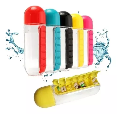 Pastillero 2 En 1 Botella 600ml Organizador Semanal Vitamina-2
