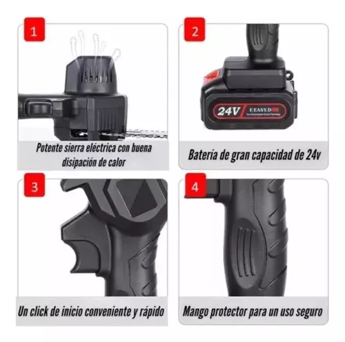 Sierra Portatil Inalámbrica Alta Potencia Motosierra-7