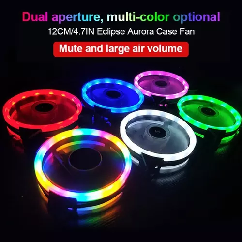 Fan Cooler 120mm Pc Gamer Led Rgb 4pin Ide Chasis Ventilador-2