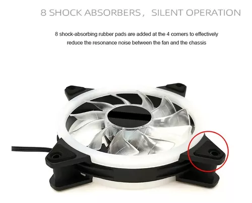 Fan Cooler 120mm Pc Gamer Led Rgb 4pin Ide Chasis Ventilador-4