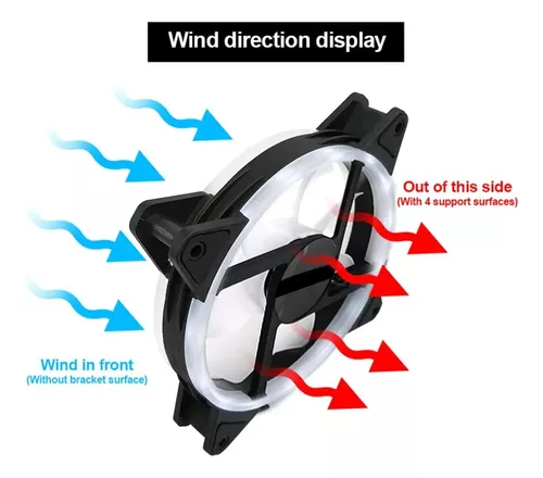 Fan Cooler 120mm Pc Gamer Led Rgb 4pin Ide Chasis Ventilador-5