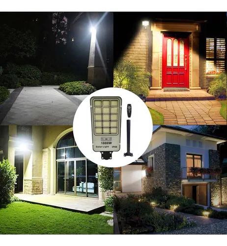 Pack X2 Foco Solar 800 Watt Alumbrado Exterior Poste-3