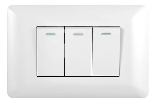 Interruptor Triple On/off 10a Blanco Para El Hogar Y Oficina-0