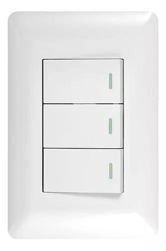 Interruptor Triple On/off 10a Blanco Para El Hogar Y Oficina-2