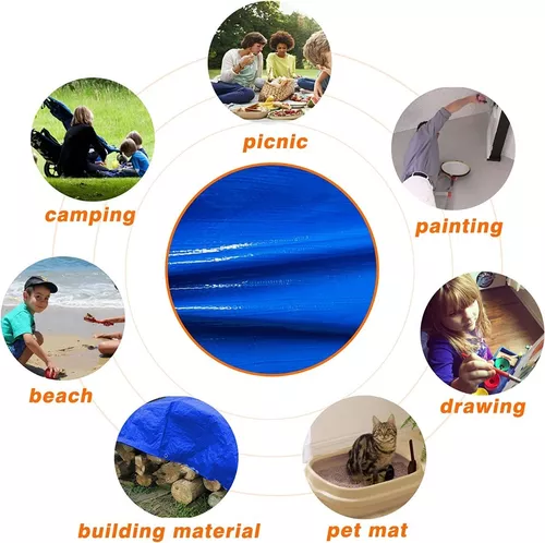 Pack 2 Lona Multiuso 3x4 Impermeable Cobertor Multiproposito-5