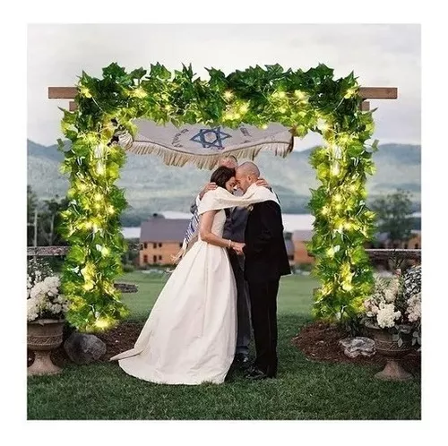 Guirnalda De Luces Led Solares De Hojas De Arce De 5 M-2