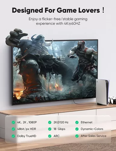Cable 10 Mts Hdmi 4k Alta Velocidad Conector Bañado En Oro-3