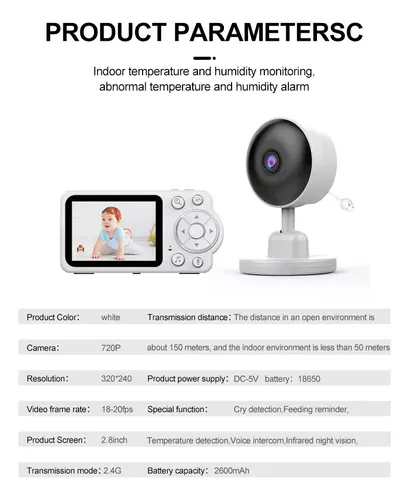 Cámara Baby Monitor Bebes Micrófono Visión Nocturna-1