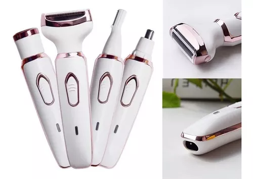 Depiladora Para Mujer 4 En 1 Recargable Bikini Nariz Cejas-6