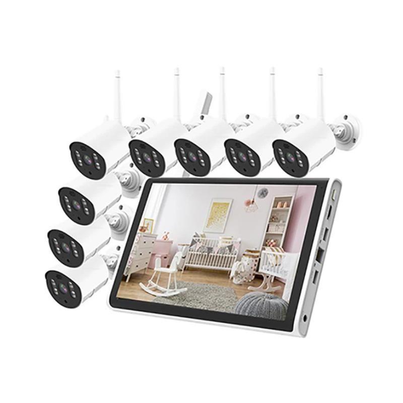 Kit Dvr 8 Cámaras Cctv Wifi 3mp Con Pantalla Alta Definicion-0