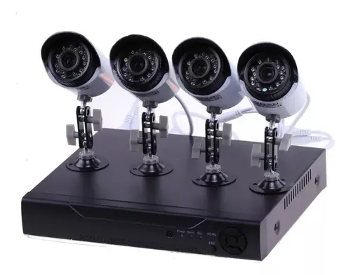 Kit Dvr Con 4 Cámaras De Seguridad Interior Y Exterior-0