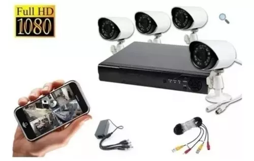 Kit Dvr Con 4 Cámaras De Seguridad Interior Y Exterior-4