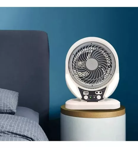 Ventilador Portátil Recargable Panel Solar Con 1 Ampolleta-1