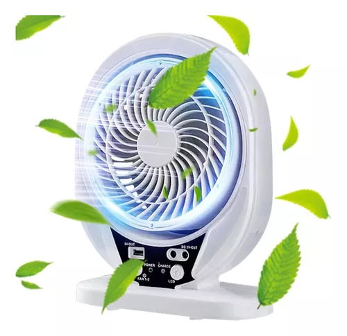 Ventilador Portátil Recargable Panel Solar Con 1 Ampolleta-2