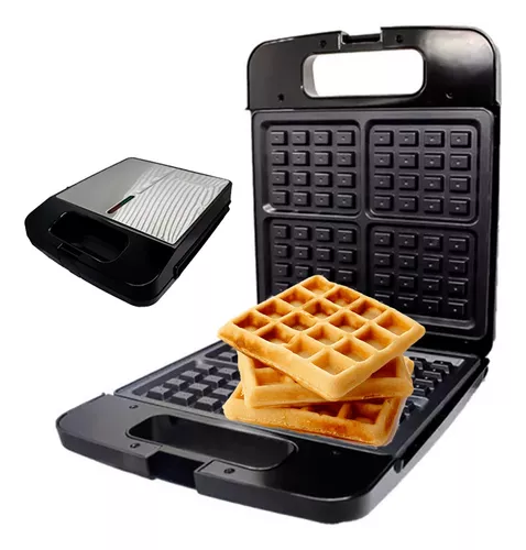 Wafflera Electrica Maquina Antiadherente De 4 Waffles Grande-0